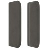 Tête de lit avec oreilles Gris foncé 203x16x78/88 cm Velours 583045583045