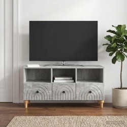 Meuble TV Gris Béton 102 x 34,5 x 50 cm Bois d’ingénierie 583049583049