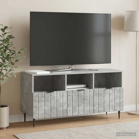 Meuble TV Gris béton 102 x 34,5 x 50 cm Bois d'ingénierie 583052583052