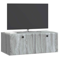 Meuble TV mural 78,5 x 41 x 30 cm Sonoma gris Bois d'ingénierie 583079583079