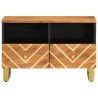 Meuble TV marron et noir 70x33,5x46 cm bois massif de manguier 583084583084