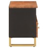 Meuble TV marron et noir 70x33,5x46 cm bois massif de manguier 583084583084
