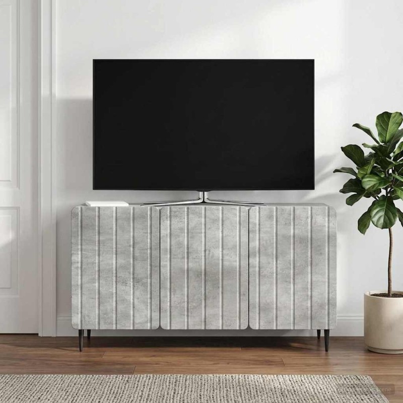 Meuble TV Gris béton 99 x 34,5 x 52 cm Bois d'ingénierie 583087583087