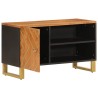 Meuble TV marron et noir 80x31,5x46 cm bois massif de manguier 583090583090