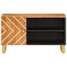 Meuble TV marron et noir 80x31,5x46 cm bois massif de manguier 583090583090