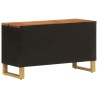 Meuble TV marron et noir 80x31,5x46 cm bois massif de manguier 583090583090