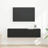 Meuble TV mural 2 pcs Noir 60 x 31 x 29,5 cm Bois d'ingénierie 583094583094