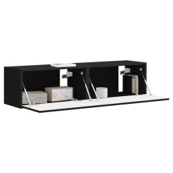 Meuble TV mural 2 pcs Noir 60 x 31 x 29,5 cm Bois d'ingénierie 583094583094