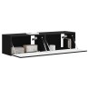 Meuble TV mural 2 pcs Noir 60 x 31 x 29,5 cm Bois d'ingénierie 583094583094
