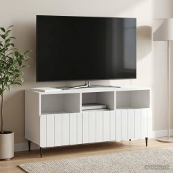 Meuble TV Blanc brillant 102 x 34,5 x 50 cm Bois d'ingénierie 583098583098