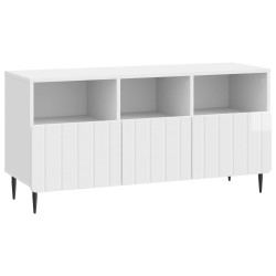 Meuble TV Blanc brillant 102 x 34,5 x 50 cm Bois d'ingénierie 583098583098