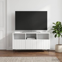 Meuble TV Blanc brillant 102 x 34,5 x 50 cm Bois d'ingénierie 583098583098