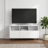 Meuble TV Blanc brillant 102 x 34,5 x 50 cm Bois d'ingénierie 583098583098