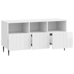 Meuble TV Blanc brillant 102 x 34,5 x 50 cm Bois d'ingénierie 583098583098
