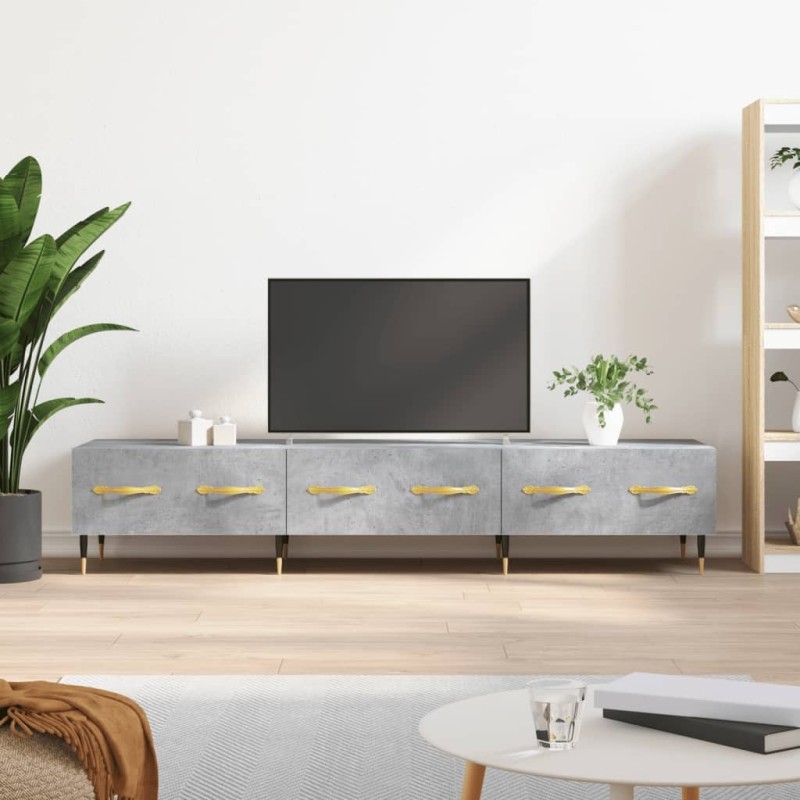Meuble TV gris béton 150x36x30 cm bois d'ingénierie 583099583099