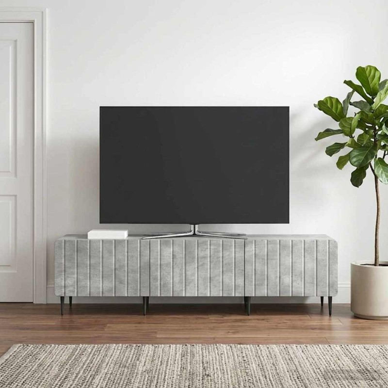 Meuble TV Gris béton 147 x 34,5 x 32 cm Bois d'ingénierie 583100583100