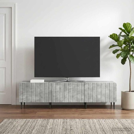 Meuble TV Gris béton 147 x 34,5 x 32 cm Bois d'ingénierie 583100583100