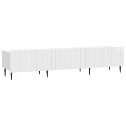 Meuble TV Blanc brillant 147 x 34,5 x 32 cm Bois d'ingénierie 583102583102