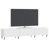 Meuble TV Blanc brillant 147 x 34,5 x 32 cm Bois d'ingénierie 583102583102