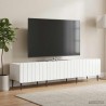 Meuble TV Blanc brillant 147 x 34,5 x 32 cm Bois d'ingénierie 583102583102