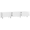 Meuble TV Blanc brillant 147 x 34,5 x 32 cm Bois d'ingénierie 583102583102
