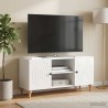 Meuble TV Blanc brillant 102 x 34,5 x 50 cm Bois d'ingénierie 583103583103