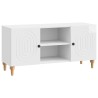 Meuble TV Blanc brillant 102 x 34,5 x 50 cm Bois d'ingénierie 583103583103