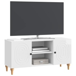 Meuble TV Blanc brillant 102 x 34,5 x 50 cm Bois d'ingénierie 583103583103