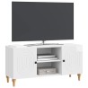 Meuble TV Blanc brillant 102 x 34,5 x 50 cm Bois d'ingénierie 583103583103