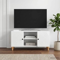 Meuble TV Blanc brillant 102 x 34,5 x 50 cm Bois d'ingénierie 583103583103