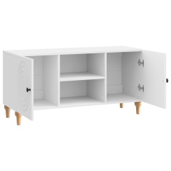 Meuble TV Blanc brillant 102 x 34,5 x 50 cm Bois d'ingénierie 583103583103