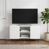 Meuble TV Blanc brillant 102 x 34,5 x 52 cm Bois d'ingénierie 583104583104