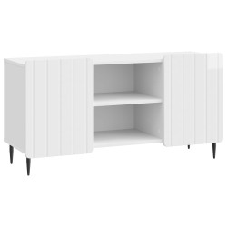 Meuble TV Blanc brillant 102 x 34,5 x 52 cm Bois d'ingénierie 583104583104
