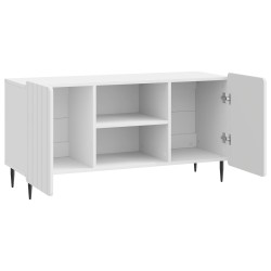 Meuble TV Blanc brillant 102 x 34,5 x 52 cm Bois d'ingénierie 583104583104