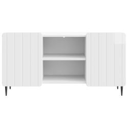 Meuble TV Blanc brillant 102 x 34,5 x 52 cm Bois d'ingénierie 583104583104
