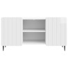 Meuble TV Blanc brillant 102 x 34,5 x 52 cm Bois d'ingénierie 583104583104