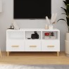 Meuble TV Blanc brillant 102x36x50 cm Bois d'ingénierie 583106583106