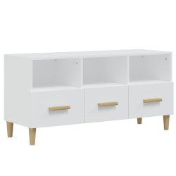 Meuble TV Blanc brillant 102x36x50 cm Bois d'ingénierie 583106583106