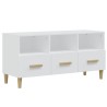 Meuble TV Blanc brillant 102x36x50 cm Bois d'ingénierie 583106583106