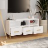 Meuble TV Blanc brillant 102x36x50 cm Bois d'ingénierie 583106583106