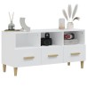 Meuble TV Blanc brillant 102x36x50 cm Bois d'ingénierie 583106583106