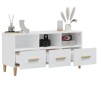 Meuble TV Blanc brillant 102x36x50 cm Bois d'ingénierie 583106583106