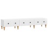 Meuble TV Blanc brillant 147 x 34,5 x 30 cm Bois d'ingénierie 583107583107