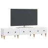 Meuble TV Blanc brillant 147 x 34,5 x 30 cm Bois d'ingénierie 583107583107