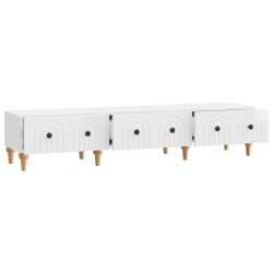 Meuble TV Blanc brillant 147 x 34,5 x 30 cm Bois d'ingénierie 583107583107