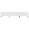 Meuble TV Blanc brillant 147 x 34,5 x 30 cm Bois d'ingénierie 583107583107