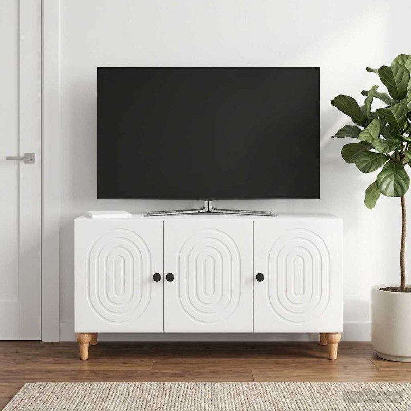 Meuble TV Blanc brillant 99 x 34,5 x 50 cm Bois d'ingénierie 583111583111