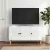 Meuble TV Blanc brillant 99 x 34,5 x 50 cm Bois d'ingénierie 583111583111