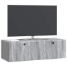 Meuble TV mural 98 x 41 x 30 cm Sonoma gris Bois d'ingénierie 583114583114
