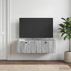 Meuble TV mural 98 x 41 x 30 cm Sonoma gris Bois d'ingénierie 583114583114